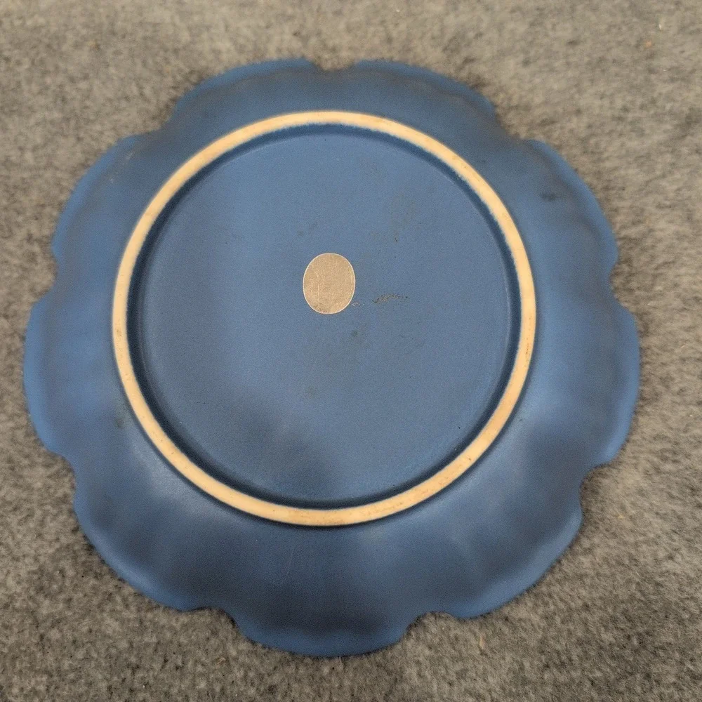 Vintage Mount Rushmore‎ South Dakota Blue Scalloped Ceramic Souvenir Ashtray - Picture 5 of 6